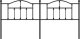 vidaXL vidaXL Metalowe wezgłowie, czarne, 200 cm 6