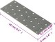 vidaXL vidaXL Płytki perforowane, 40 szt., 2 mm, 160x60 mm, stal ocynkowana 6