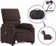 vidaXL vidaXL Rozkładany fotel masujący, elektryczny, ciemny brąz, tkanina 6