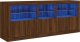 Listwa zasilająca vidaXL vidaXL Szafka z oświetleniem LED, brązowy dąb, 162x37x67 cm 2