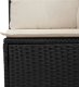 vidaXL vidaXL Sofa ogrodowa z poduszkami, 3-osobowa, czarna, polirattan 8