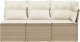 vidaXL vidaXL Sofa ogrodowa z poduszkami, 3-osobowa, beżowa, polirattan 4