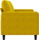 vidaXL Sofa 2-osobowa, żółta, 140 cm, tapicerowana aksamitem 5