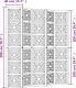 vidaXL Parawan pokojowy, 5-panelowy, brązowo-czarny, lita paulownia 8