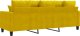 vidaXL vidaXL Sofa 3-osobowa, żółty, 180 cm, tapicerowana aksamitem 6