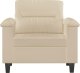 vidaXL vidaXL Fotel, kremowy, 60 cm, obity mikrofibrą 3