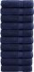vidaXL Ręczniki premium SOLUND 10 szt., granatowe, 100x150 cm 1