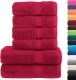 vidaXL vidaXL 6-cz. zestaw ręczników premium SOLUND, czerwony, 600 g/cm 1