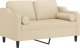 vidaXL 2-osobowa sofa z poduszkami, kremowa, 120 cm, tkanina 3