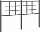 vidaXL vidaXL Metalowe wezgłowie, czarne, 140 cm 1