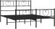 vidaXL VidaXL Metal Bed Frame with Headboard and Footboard Black 59.1"x78.7" 2