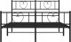 vidaXL VidaXL Metal Bed Frame with Headboard and Footboard Black 59.1"x78.7" 3