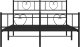 vidaXL VidaXL Metal Bed Frame with Headboard and Footboard Black 59.1"x78.7" 9