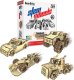 WOODEN CITY Smartivity Drewniane Mechaniczne Puzzle 3D - Zestaw 4 Samochodów 2