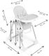 Krzesełko do karmienia ze stolikiem Nukido Belo wrzosowe 5