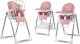 Ricokids Krzesełko do karmienia ze stolikiem Nukido Belo różowe + pałąk z zabawkami 6