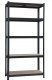 kontrast Regał magazynowy metalowy 150x75x30 5 półek x 150kg czarny 1