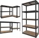 kontrast Regał magazynowy metalowy 150x75x30 5 półek x 150kg czarny 2