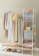 Tectake Wieszak Na Ubrania, Wieszak Na Płaszcze, 45 X 120 X 160 Cm, Wieszak Na Ubrania Z Drążkiem Na Ubrania, Stojak Na Buty, Otwarta Sz 2