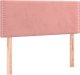 vidaXL vidaXL Łóżko kontynentalne z materacem i LED, róż, 120x190 cm, aksamit 8