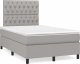vidaXL vidaXL Łóżko kontynentalne z materacem, jasnoszare, 120x190 cm tkanina 1