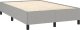 vidaXL vidaXL Łóżko kontynentalne z materacem, jasnoszare, 120x190 cm tkanina 4