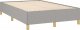 vidaXL vidaXL Łóżko kontynentalne z materacem, jasnoszare, 120x190 cm tkanina 4