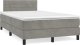 vidaXL vidaXL Łóżko kontynentalne z materacem i LED, jasnoszare, 120x190 cm 3
