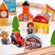 Ecotoys Drewniane tory kolejowe miasto Uniwersalny 5