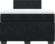 vidaXL vidaXL Łóżko kontynentalne z materacem, czarne, 120x190 cm, aksamit 6