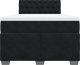 vidaXL vidaXL Łóżko kontynentalne z materacem, czarne, 120x190 cm, aksamit 6