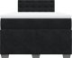 vidaXL vidaXL Łóżko kontynentalne z materacem, czarne, 120x190 cm, aksamit 6