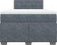 vidaXL vidaXL Łóżko kontynentalne z materacem, ciemnoszare, 120x190cm aksamit 6