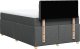 vidaXL vidaXL Łóżko kontynentalne z materacem, ciemnoszare, 120x190cm tkanina 8