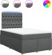 vidaXL vidaXL Łóżko kontynentalne z materacem, ciemnoszare, 120x190cm tkanina 2
