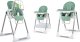Ricokids Krzesełko do karmienia ze stolikiem, leżaczek Belo zielone + pałąk z zabawkami 10
