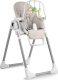 Ricokids Krzesełko do karmienia ze stolikiem, leżaczek Belo szare + pałąk z zabawkami 3
