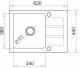 Pyramis Zlew Pyramis NEXT 62x44 1B1D czarny 070165701 3