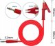 Rosfix KOMPLET KABEL POMIAROWY KABLE PRZEWÓD KROKODYLKI KROKODYLEK 100CM 1000V 15A 5