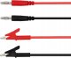 Rosfix KOMPLET KABEL POMIAROWY KABLE PRZEWÓD KROKODYLKI KROKODYLEK 100CM 1000V 15A 7