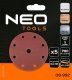 Neo Krążki ścierne 150 mm, P80, 5 szt., z 9 otworami do 04-721 4