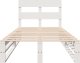 vidaXL vidaXL Rama łóżka bez materaca, biała, 90x200 cm, lite drewno sosnowe 4