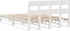vidaXL vidaXL Rama łóżka bez materaca, biała, 150x200 cm, lite drewno sosnowe 8