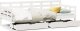 vidaXL vidaXL Łóżko dzienne z szufladami, białe, 80x200 cm, drewno sosnowe 2