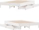vidaXL vidaXL Rama łóżka bez materaca, biała, 120x190 cm, lite drewno sosnowe 9