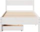 vidaXL vidaXL Rama łóżka bez materaca, biała, 75x190 cm, lite drewno sosnowe 4