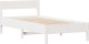 vidaXL vidaXL Rama łóżka bez materaca, biała, 75x190 cm, lite drewno sosnowe 5
