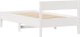 vidaXL vidaXL Rama łóżka bez materaca, biała, 75x190 cm, lite drewno sosnowe 8