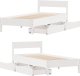 vidaXL vidaXL Rama łóżka bez materaca, biała, 75x190 cm, lite drewno sosnowe 9