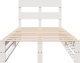 vidaXL vidaXL Rama łóżka bez materaca, biała, 75x190 cm, lite drewno sosnowe 4